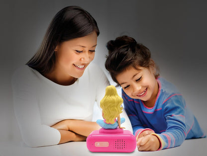 Lexibook, Mattel, Barbie Nightlight alarm clock, Sounds and Melodies, LCD Backlit screen, Luminous, Snooze, Pink