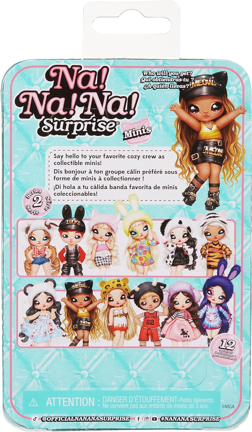 Na Na Na Surprise Minis Series 2 - 10 cm Fashion Doll - Mystery Packaging with Confetti Surprise - Includes Poseable Doll, Outfit and Shoes - Great Toy Gift for Kids - For Girls and Boys Ages 4+