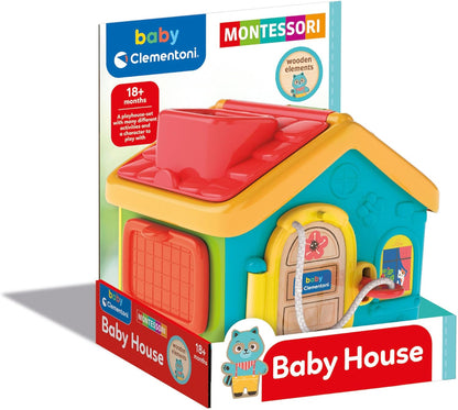 Clementoni 17857 Lock & Key House-Montessori, Skill Development, Learning Infant, Sensory & Activity Toys for 18 Months, English, Small