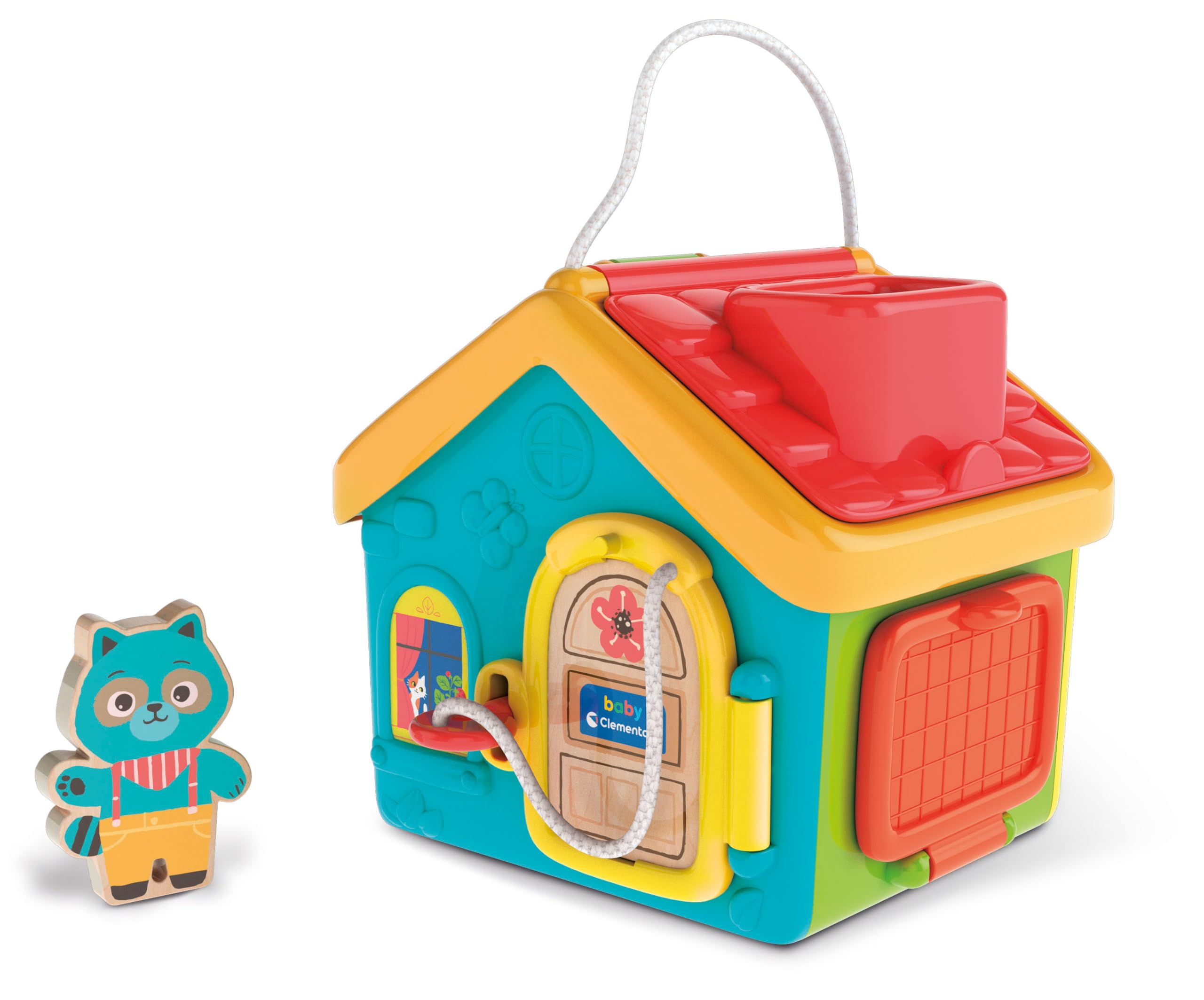 Clementoni 17857 Lock & Key House-Montessori, Skill Development, Learning Infant, Sensory & Activity Toys for 18 Months, English, Small