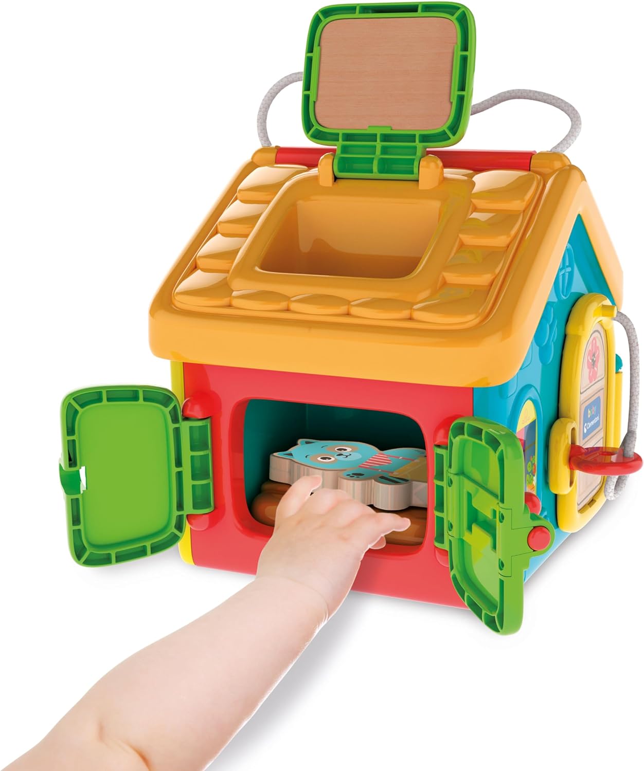 Clementoni 17857 Lock & Key House-Montessori, Skill Development, Learning Infant, Sensory & Activity Toys for 18 Months, English, Small