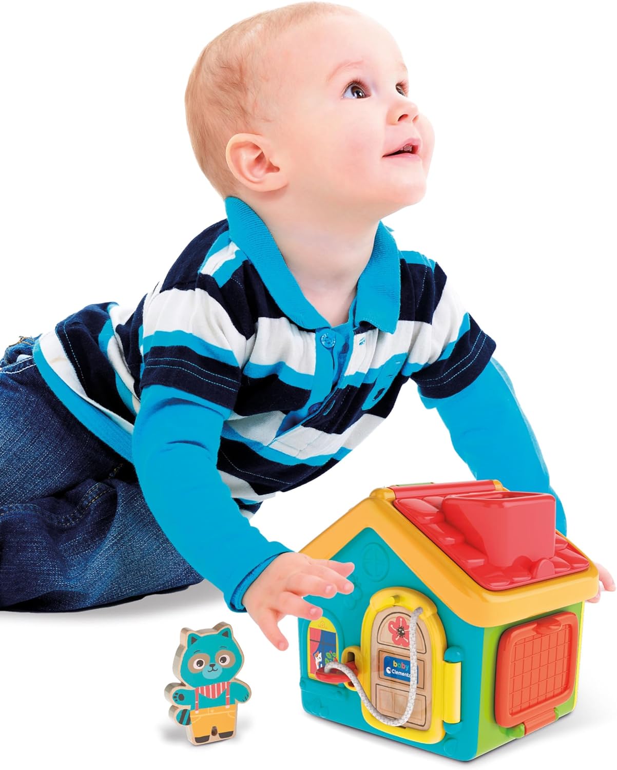 Clementoni 17857 Lock & Key House-Montessori, Skill Development, Learning Infant, Sensory & Activity Toys for 18 Months, English, Small