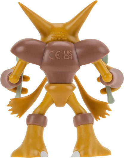 Pokemon Alakazam Battle Feature Figure - 4.5 inch Alakazam Battle Ready Figure with Psychic Blast Accessory