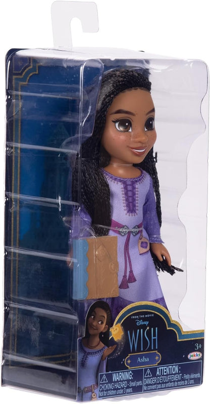 Disney’s Wish 6" / 15cm Asha Petite Articulated Fashion Doll Includes Iconic Outfit And Film Inspired Fashion and Book Accessories. Dahlia Petite Fashion Doll Also Available