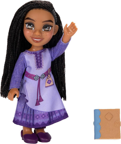 Disney’s Wish 6" / 15cm Asha Petite Articulated Fashion Doll Includes Iconic Outfit And Film Inspired Fashion and Book Accessories. Dahlia Petite Fashion Doll Also Available