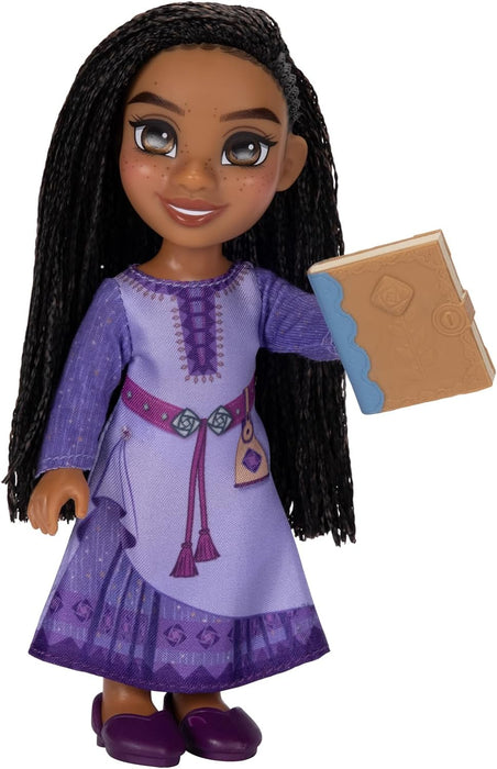 Disney’s Wish 6" / 15cm Asha Petite Articulated Fashion Doll Includes Iconic Outfit And Film Inspired Fashion and Book Accessories. Dahlia Petite Fashion Doll Also Available