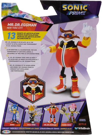 Sonic Prime – Action figure articolata e alta 13 cm di Mr. Eggman, con oltre 12 punti di articolazione ed estremamente dettagliata. Direttamente dalla serie Netflix! Per bambini e collezionisti