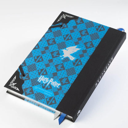 The Noble Collection Harry Potter Ravenclaw Journal - 9.75in (25cm) Hardbound Lined with Gilded Edges and Die Cast Enameled Crest - Officially Licensed Film Set Movie Props Gifts