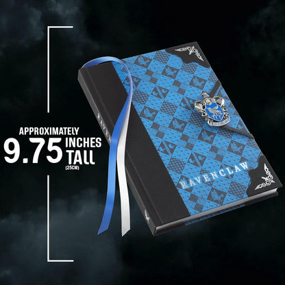 The Noble Collection Harry Potter Ravenclaw Journal - 9.75in (25cm) Hardbound Lined with Gilded Edges and Die Cast Enameled Crest - Officially Licensed Film Set Movie Props Gifts