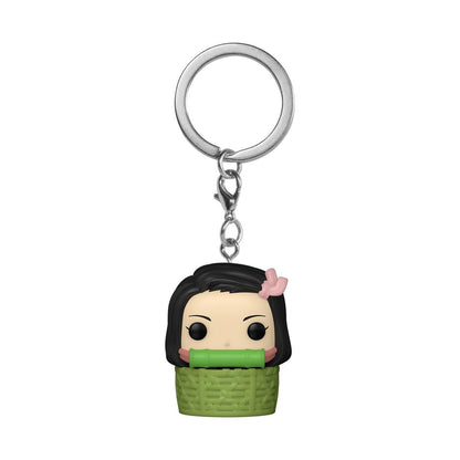 Funko POP! Keychain: Demon Slayer - Nezuko N BSKT'n BSKT Novelty Keyring - Collectable Mini Figure - Stocking Filler - Gift Idea - Official Merchandise - Anime Fans - Backpack Decor