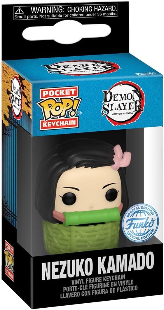 Funko POP! Keychain: Demon Slayer - Nezuko N BSKT'n BSKT Novelty Keyring - Collectable Mini Figure - Stocking Filler - Gift Idea - Official Merchandise - Anime Fans - Backpack Decor