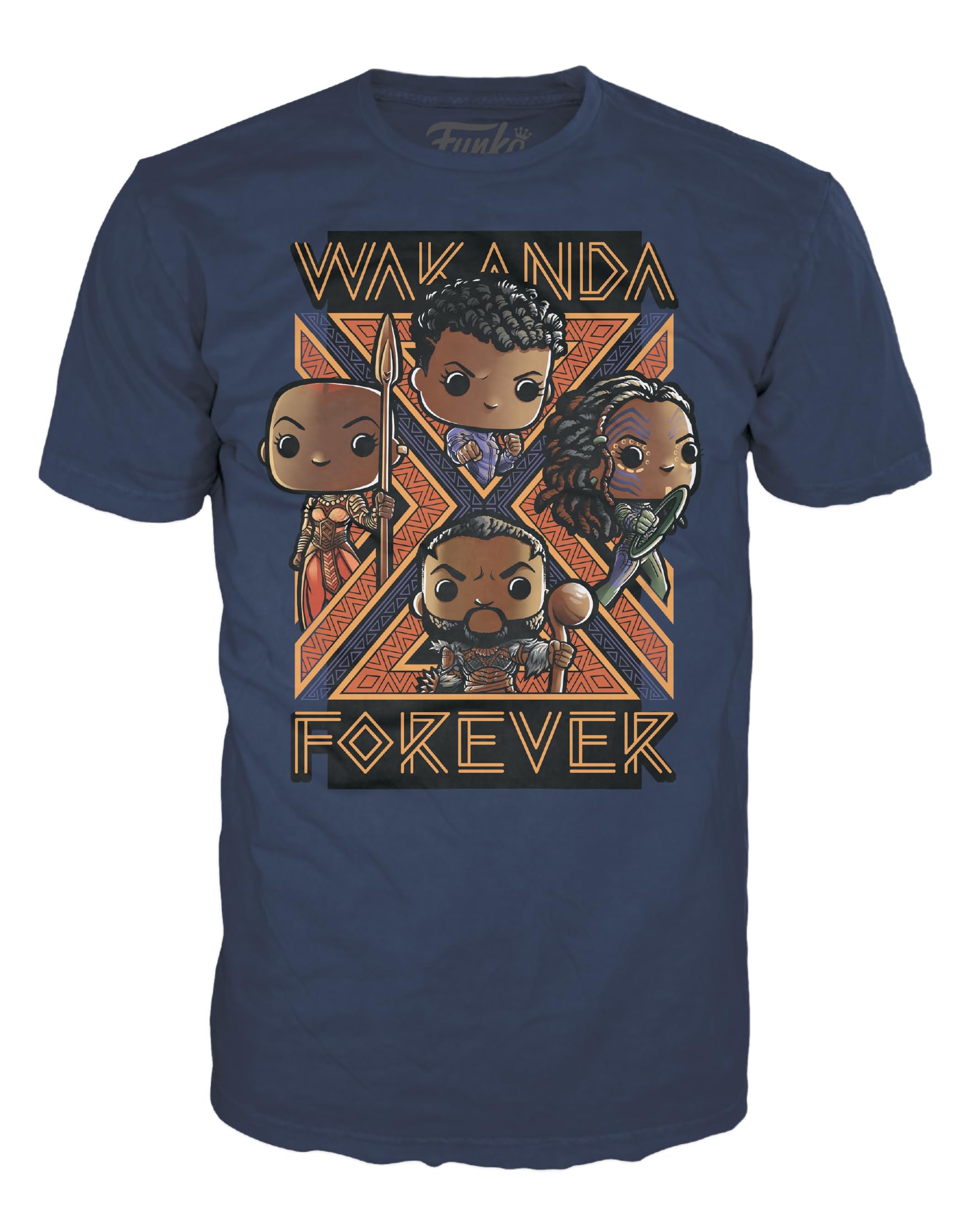 Funko Boxed Tees: Black Pander - Wakanda Forever - Group - (S) - Black Panther - Wakanda Forever - T-Shirt - Clothes - Gift Idea - Short Sleeve Top for Adults Unisex Men and Women - Movies Fans
