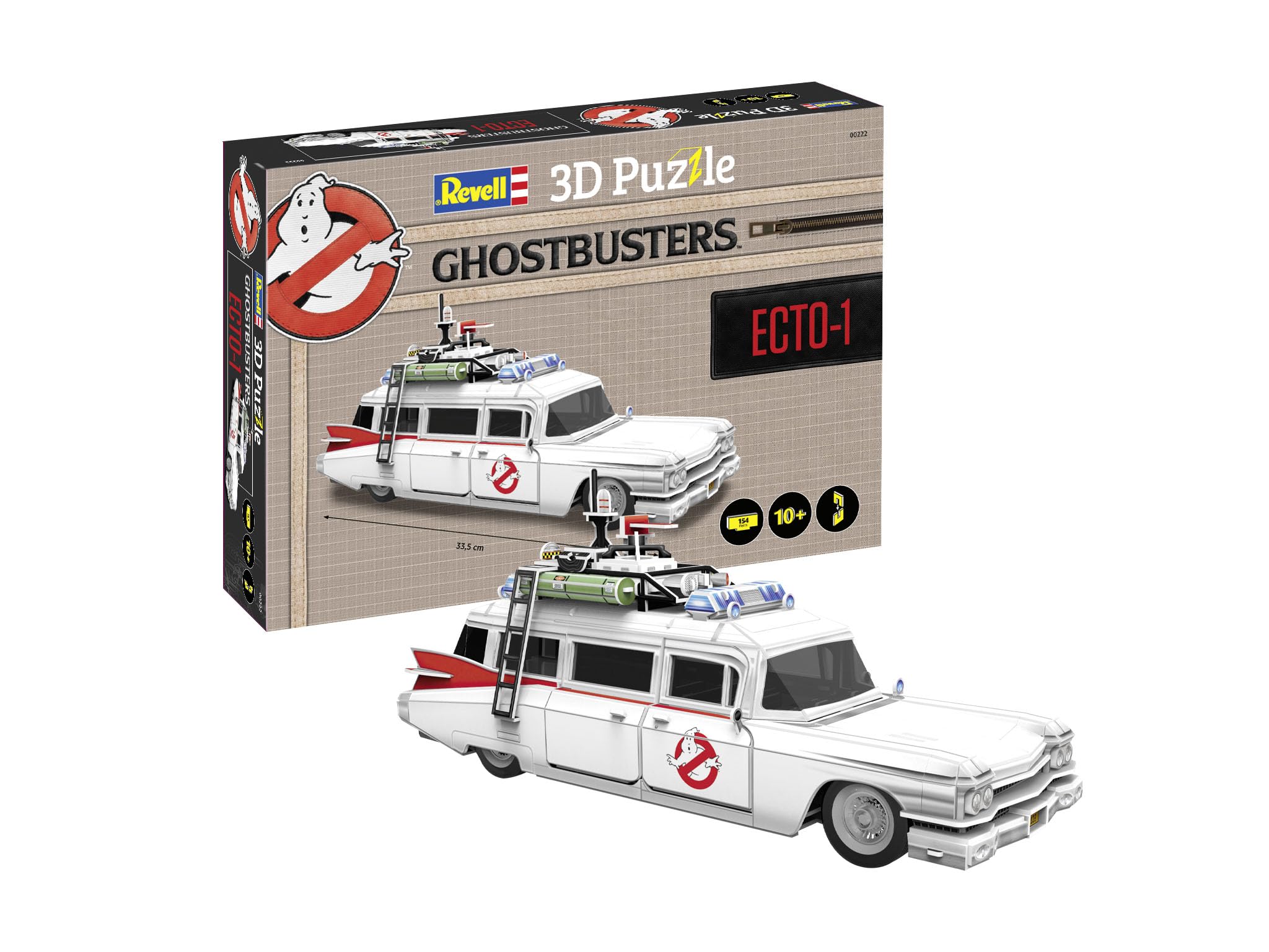 Revell 3D Puzzle 00222 Ghostbusters Ecto-1, 120 Pieces, Highly Detailed, 33 cm in length, Fun & Easy To Build