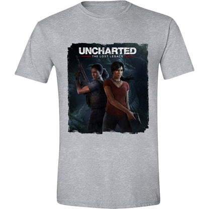 Uncharted - The Lost Legacy Cover Men T-Shirt - Heather Grey XXL Grey