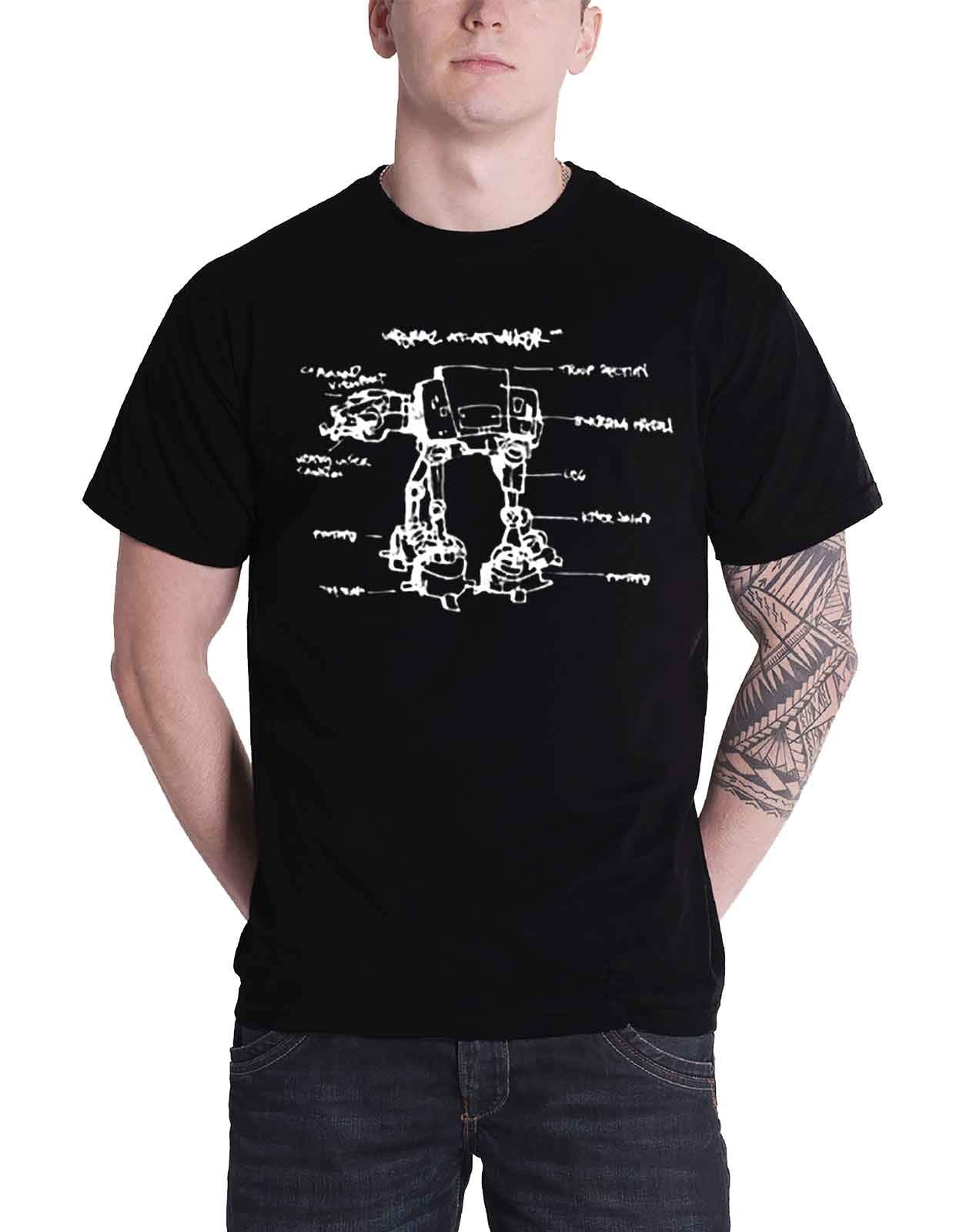 Star Wars Herren HYB-MT-LF-1-SW018-H38-3-M T-Shirt, Schwarz, M