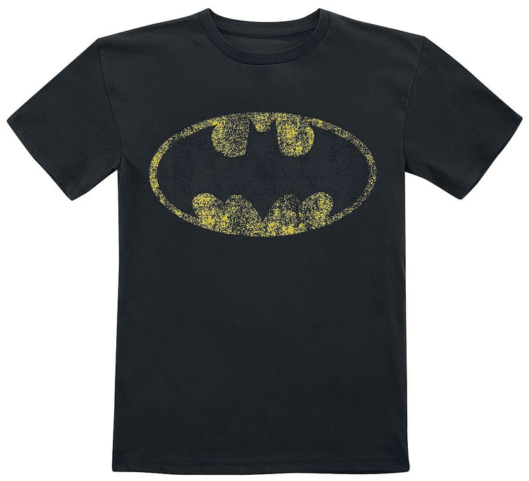 BATMAN Distressed Logo Unisex T-Shirt Black, 8 Years Black
