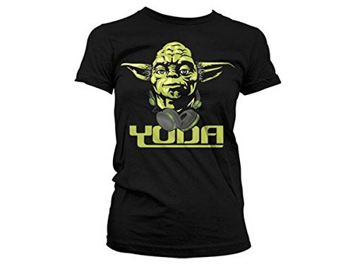 STAR WARS - T-Shirt GIRL Cool Yoda - Black (S)