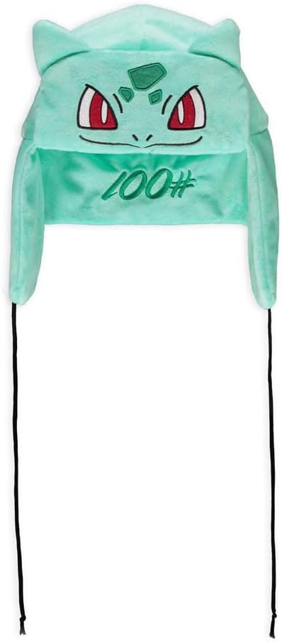 Difuzed Pokemon Bulbasaur 100# Novelty Trapper Hat, Green (NH323512POK-56