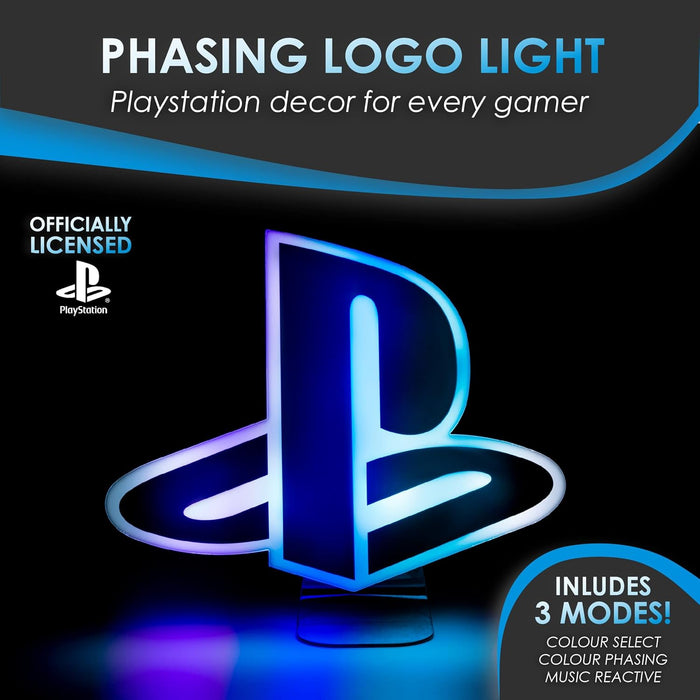 Paladone Playstation Light - Desktop Game Room Lighting - Includes 3 Light Modes - Powered by USB or AAA Batteries