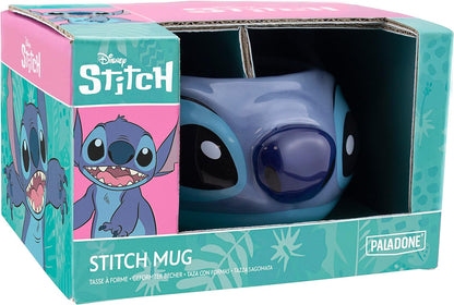 Stitch Tassenform - Offiziell lizenziertes Disney-Merchandise, handbemalte Lilo & Stitch Keramiktasse, 450 ml (15 oz