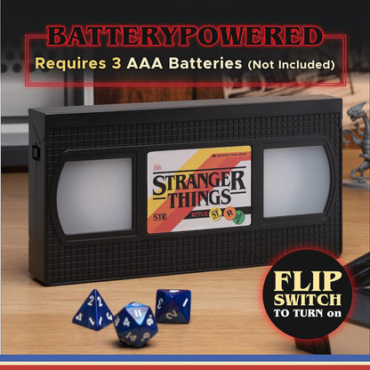 Paladone Stranger Things VHS Logo Light, Officially Licensed Merchandise, Black (TRAN9948ST
