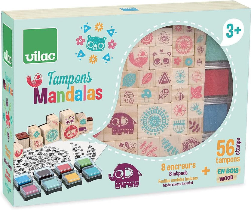 Vilac - Mandala Stamp Set, 8221, Multi-Coloured