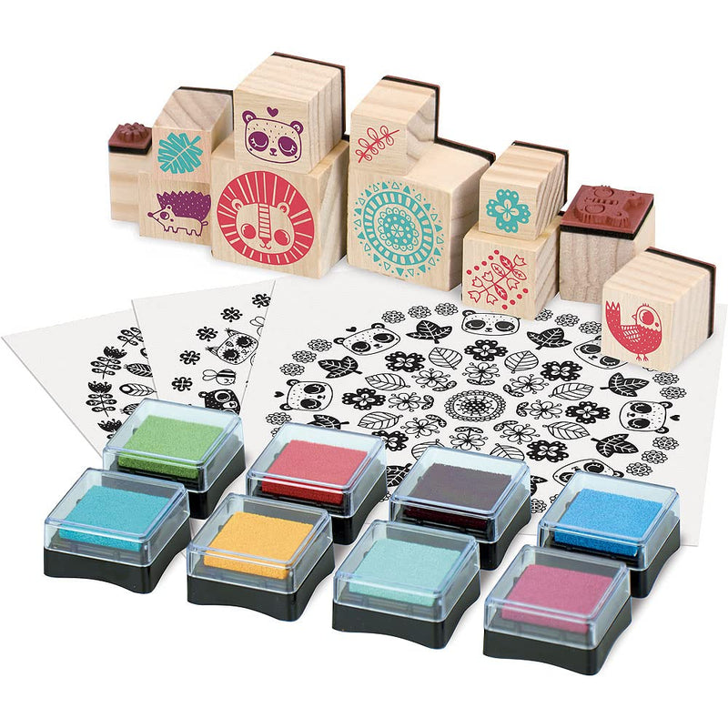 Vilac - Mandala Stamp Set, 8221, Multi-Coloured