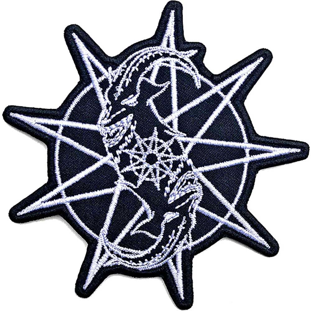 Slipknot Patch Goat Star Band Logo Official Black Embroidered woven iron on Taglia unica