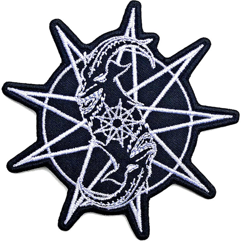 Slipknot Patch Goat Star Band Logo Official Black Embroidered woven iron on Taglia unica