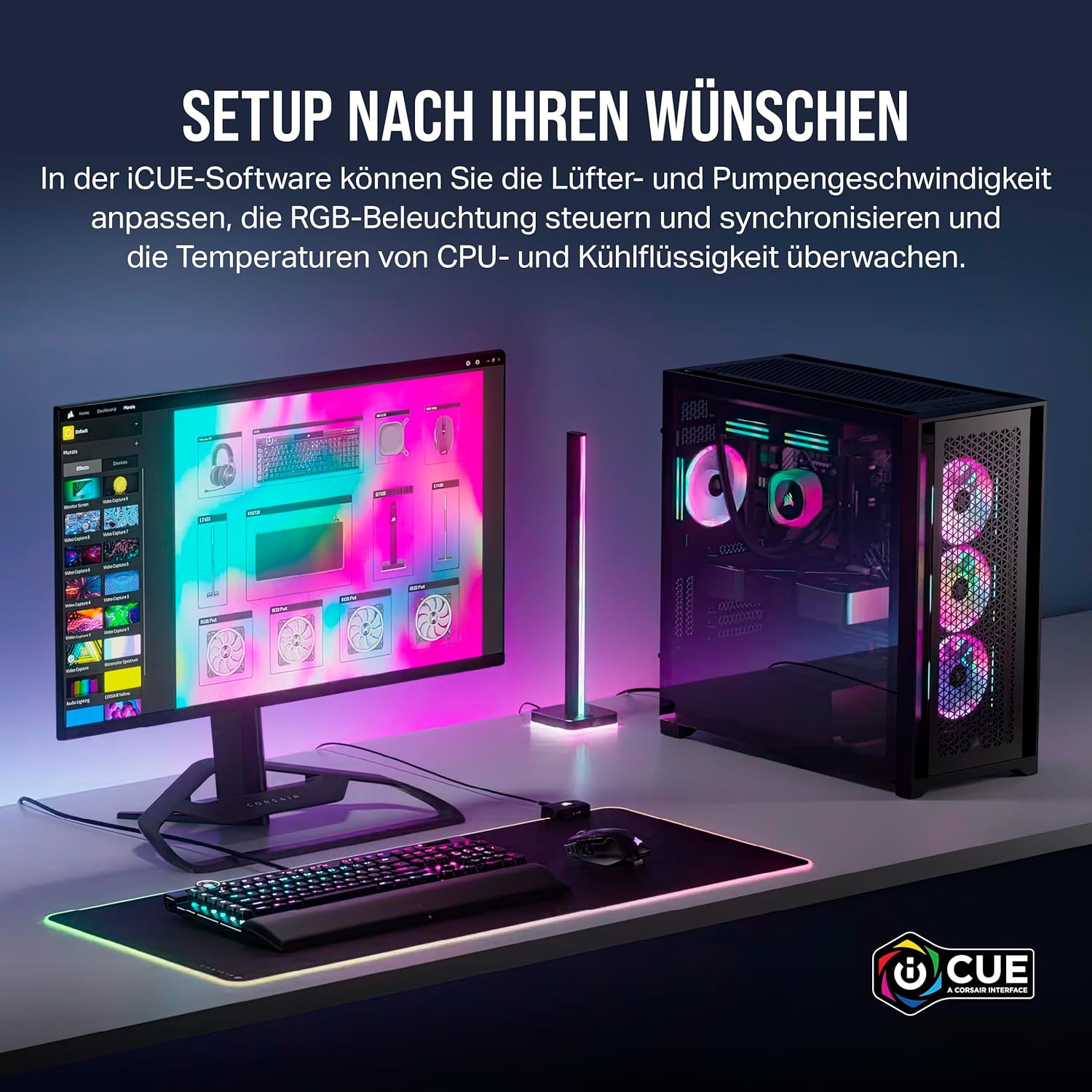 Corsair iCUE LINK QX120 RGB 120mm Magnetic Dome RGB Fans - Dreifach-Lüfter-Starter-Kit mit iCUE LINK System-Hub - Weiß, kompatible mit Desktop Nur Fans Dreifach (120mm) Weiß