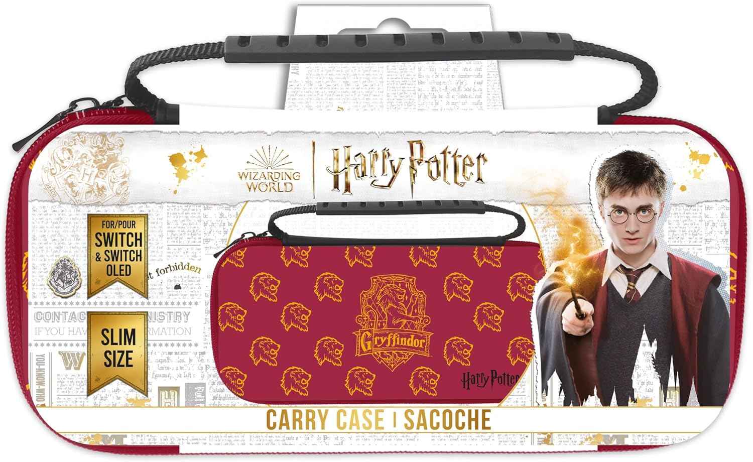 Freaks and Geeks Wizarding World Harry Potter 299253 Slim Case for Nintendo Switch, Gryffindor, red