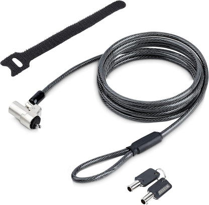 StarTech.com Laptop Cable Lock Compatible With Noble Wedge; 6Ft (2m), Anti-Theft Keyed Lock, Security Cable for Dell XPS/Latitude/2-in-1 Notebooks, Steel Cable Lock For Laptop (NBLWK-LAPTOP-LOCK