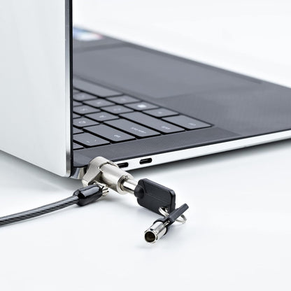 StarTech.com Laptop Cable Lock Compatible With Noble Wedge; 6Ft (2m), Anti-Theft Keyed Lock, Security Cable for Dell XPS/Latitude/2-in-1 Notebooks, Steel Cable Lock For Laptop (NBLWK-LAPTOP-LOCK