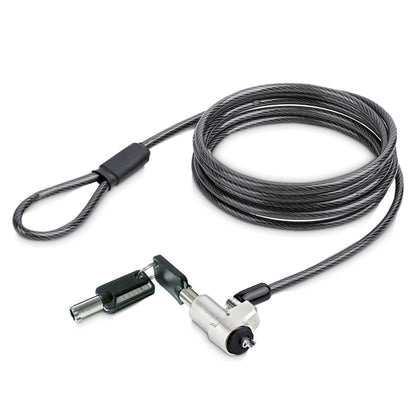 StarTech.com Laptop Cable Lock Compatible With Noble Wedge; 6Ft (2m), Anti-Theft Keyed Lock, Security Cable for Dell XPS/Latitude/2-in-1 Notebooks, Steel Cable Lock For Laptop (NBLWK-LAPTOP-LOCK