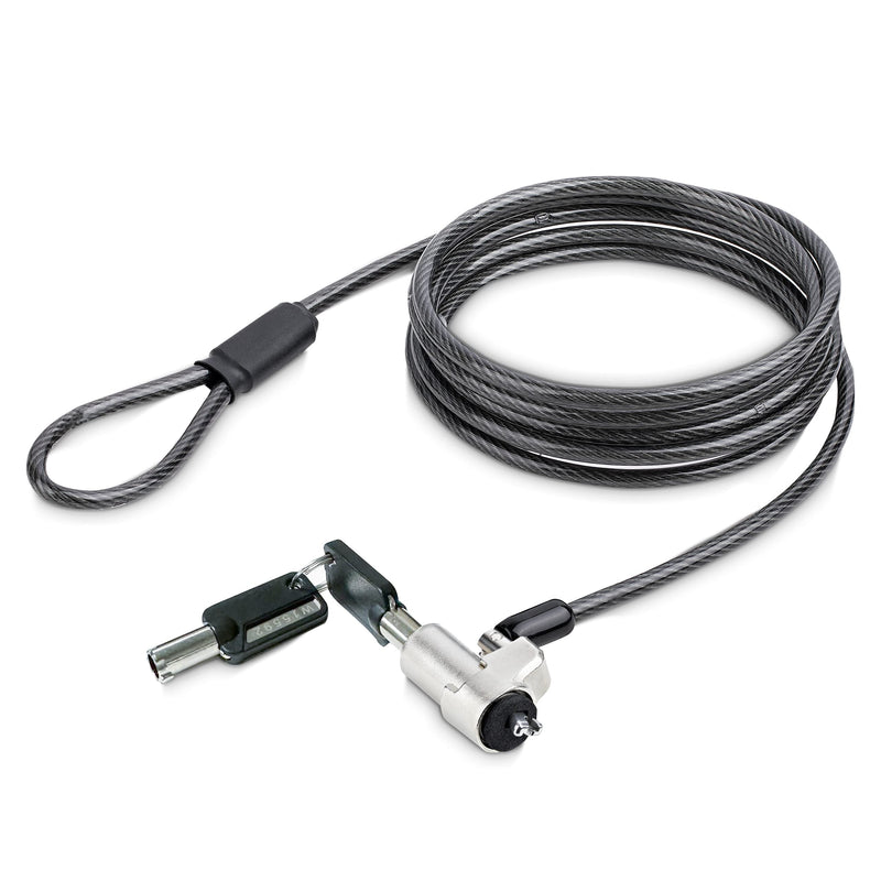 StarTech.com Laptop Cable Lock Compatible With Noble Wedge; 6Ft (2m), Anti-Theft Keyed Lock, Security Cable for Dell XPS/Latitude/2-in-1 Notebooks, Steel Cable Lock For Laptop (NBLWK-LAPTOP-LOCK