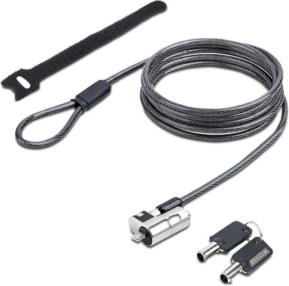 StarTech.com Nano Laptop Cable Lock, 6ft (2m), Anti-Theft Keyed Lock, Security Cable Locks Nano Slot Notebooks, For EliteBook/2-1 Laptops, Steel Cable Lock For Laptop (NANOK-LAPTOP-LOCK