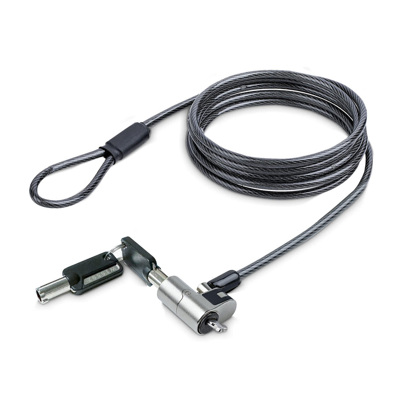 StarTech.com Nano Laptop Cable Lock, 6ft (2m), Anti-Theft Keyed Lock, Security Cable Locks Nano Slot Notebooks, For EliteBook/2-1 Laptops, Steel Cable Lock For Laptop (NANOK-LAPTOP-LOCK