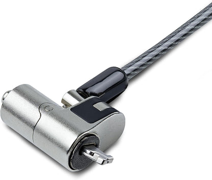 StarTech.com Nano Laptop Cable Lock, 6ft (2m), Anti-Theft Keyed Lock, Security Cable Locks Nano Slot Notebooks, For EliteBook/2-1 Laptops, Steel Cable Lock For Laptop (NANOK-LAPTOP-LOCK