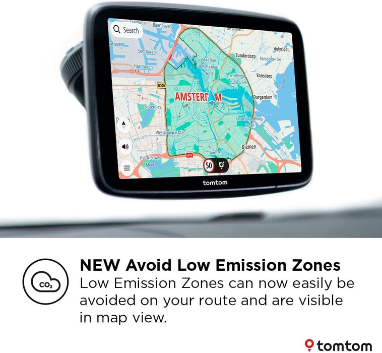 TomTom GPS para Coche Go Superior (6 Pulgadas, Estado del tráfico y alertas de radares Gracias a TomTom Traffic, mapas del Mundo, actualizaciones rápidas Mediante WiFi, Precio del Combustible