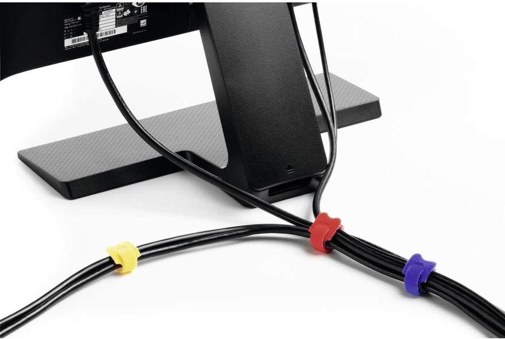 Durable CAVOLINE Cable Management Cable Ties | Reusable Self-Gripping Cable Ties for Sorting and Bundling Cables | Extreme Alternative to Plastic Cable Ties | Pack of 5 Cable Ties in