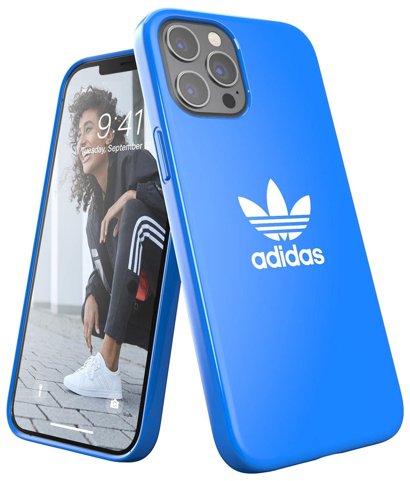 adidas Case Designed for iPhone 12 Pro Max 6.7, Drop Tested Cases, Shockproof Raised Edges, Original Snap Case Protective Cover, Blue