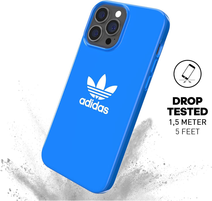 adidas Phone Case Designed for iPhone 13 PRO Max, Drop Proof Cases, Raised Edges Shockproof, Original Protective Case, Bluebird