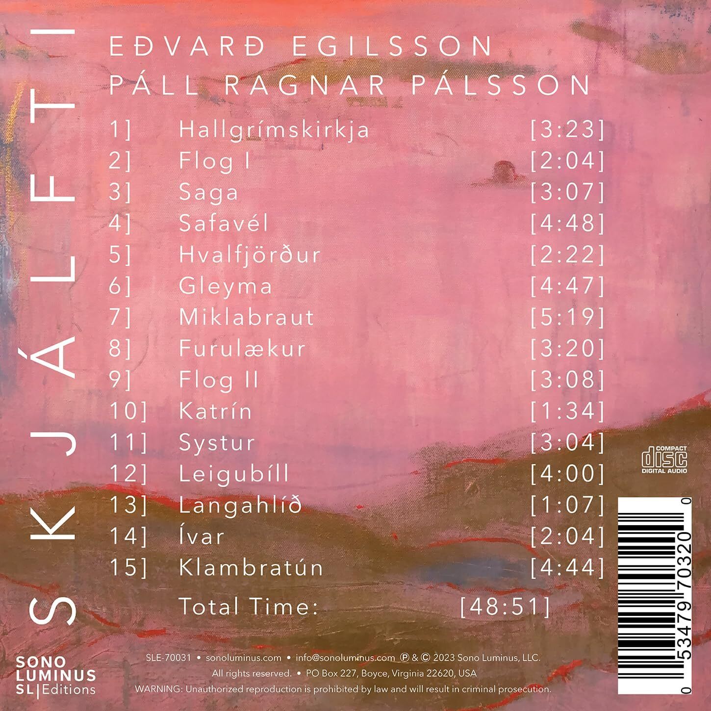 Edvard Egilsson/Páll Ragnar Pálsson: Skjálfti
