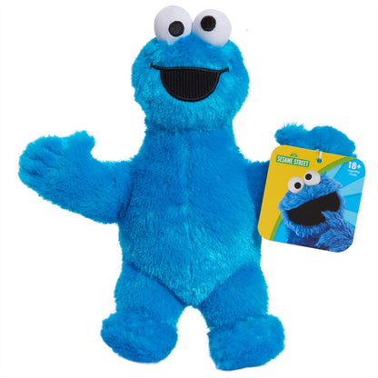 Just Play Sesame Street Friends 8-inch Cookie Monster Sustainable Plush Stuffed Animal, Kids Toys for Ages 18 Month