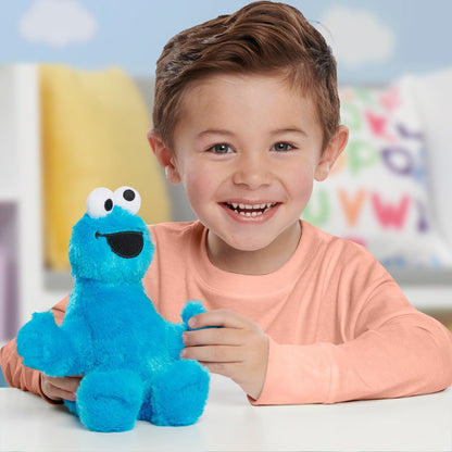 Just Play Sesame Street Friends 8-inch Cookie Monster Sustainable Plush Stuffed Animal, Kids Toys for Ages 18 Month