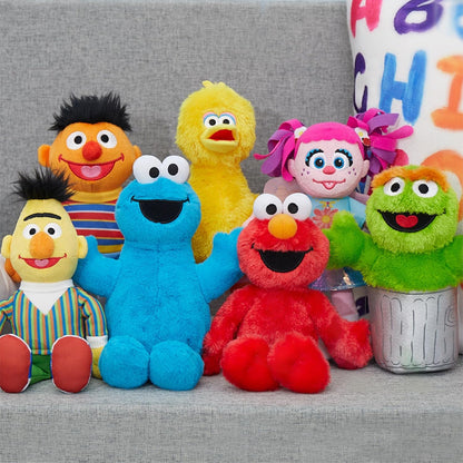 Just Play Sesame Street Friends 8-inch Cookie Monster Sustainable Plush Stuffed Animal, Kids Toys for Ages 18 Month