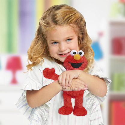 Just Play Sesame Street Friends 8-inch Elmo Sustainable Plush Stuffed Animal, Kids Toys for Ages 18 Month