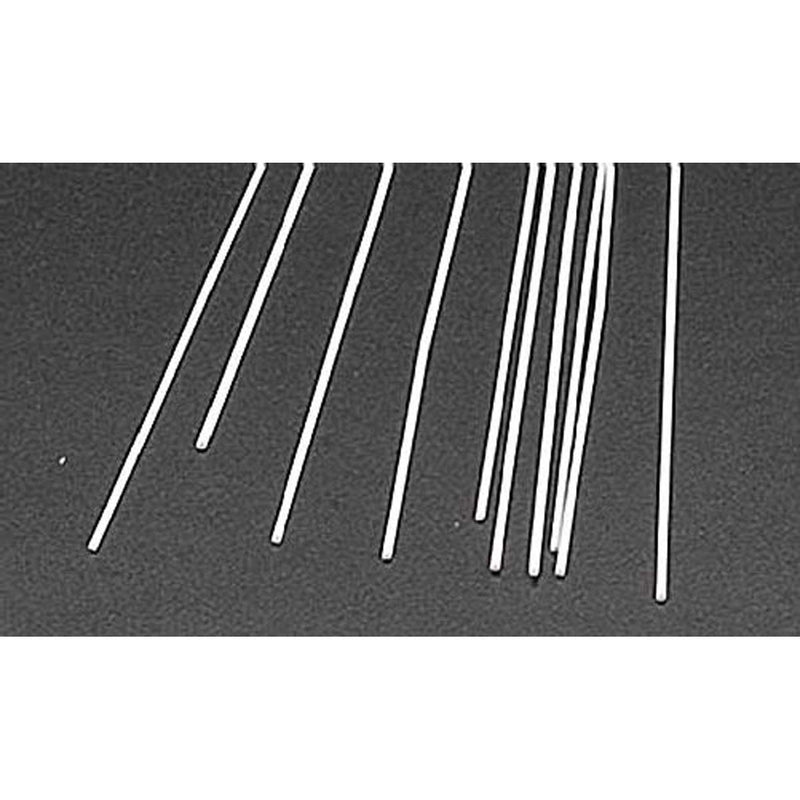 Plastruct - Rod Round Styrene 0.5Mm 250Mm 10X Mr-20
