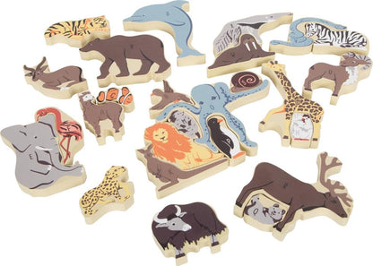 small foot Animals Letter, wood, wooden puzzle for alphabet, learning toy for ages 3+ years, 12465