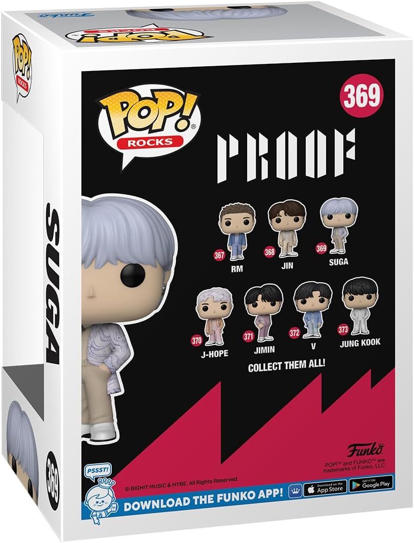 Funko POP! Rocks: BTS - Suga - Collectable Vinyl Figure - Gift Idea - Official Merchandise - Toys for Kids & Adults - Music Fans - Model Figure for Collectors and Display